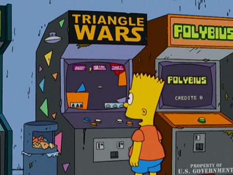 Polybius en los Simpsons (temporada 18ª, episodio 3º)